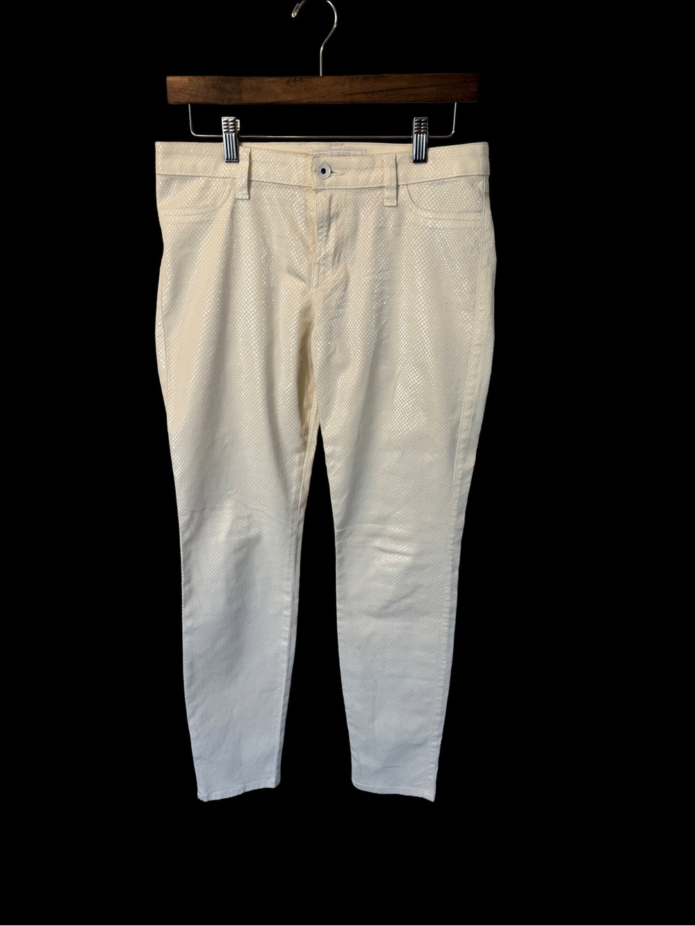 Guess Cream Snake Skin Look Jeans